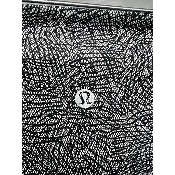 Lululemon Wunder Under Luon Ripple Jacquard Black White Crop Leggings Sz 2 - Picture 8 of 9